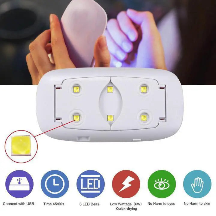 Mini Portable LED UV Nail Dryer Health & Beauty-8